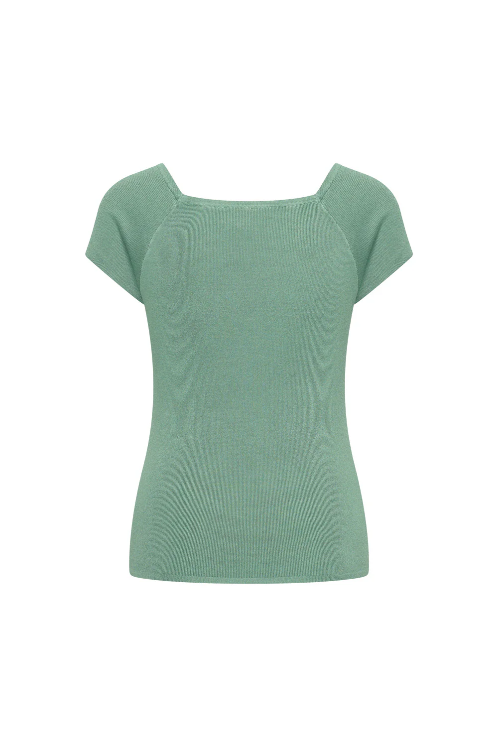 Bamboe viscose top met vierkante hals - Image 3