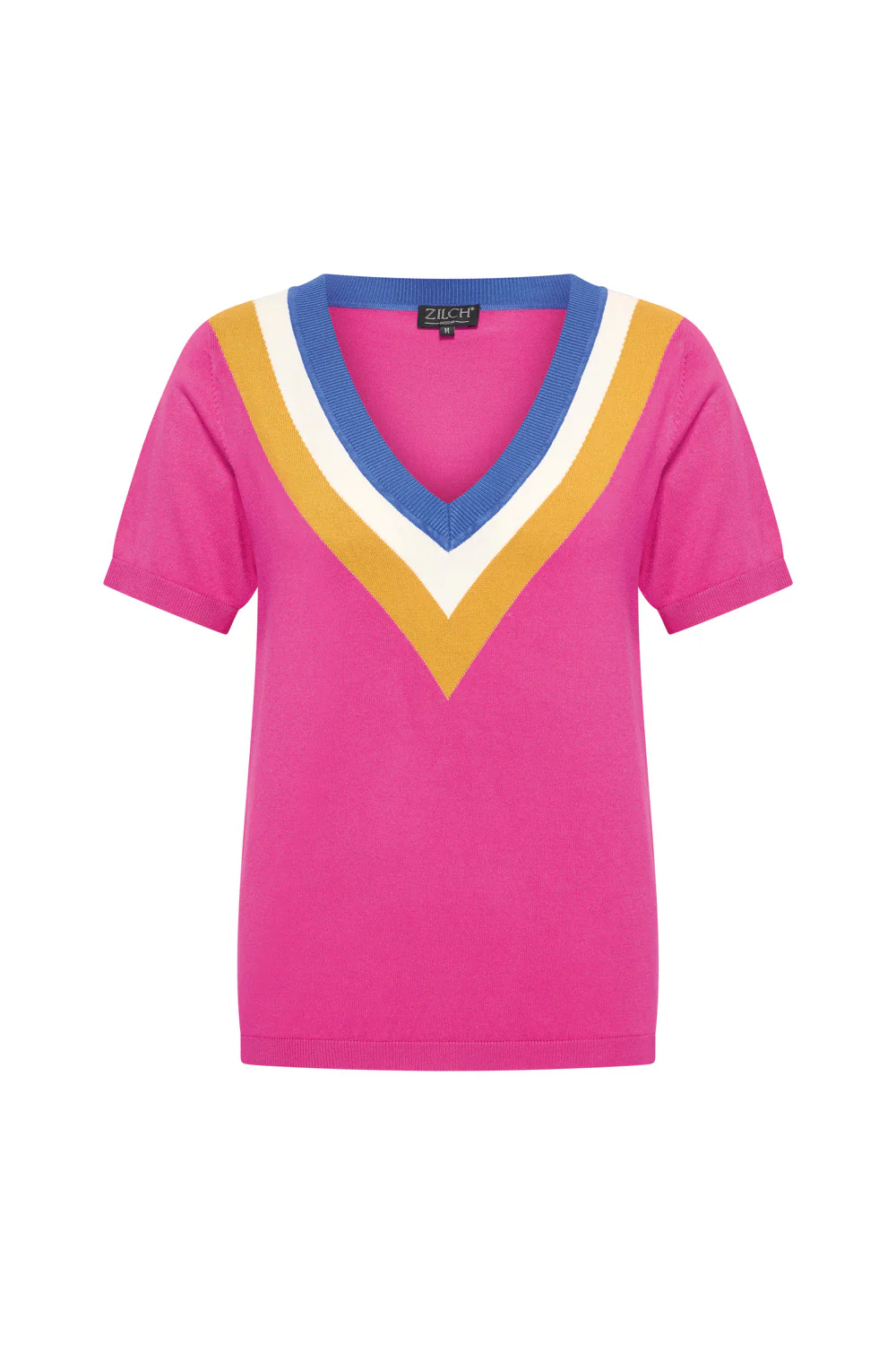 Bamboe viscose top met kleurrijke V-hals - Image 6