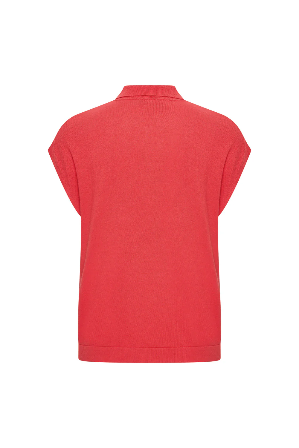 bamboe viscose top met polo kraagje en kapmouwtje - Image 13