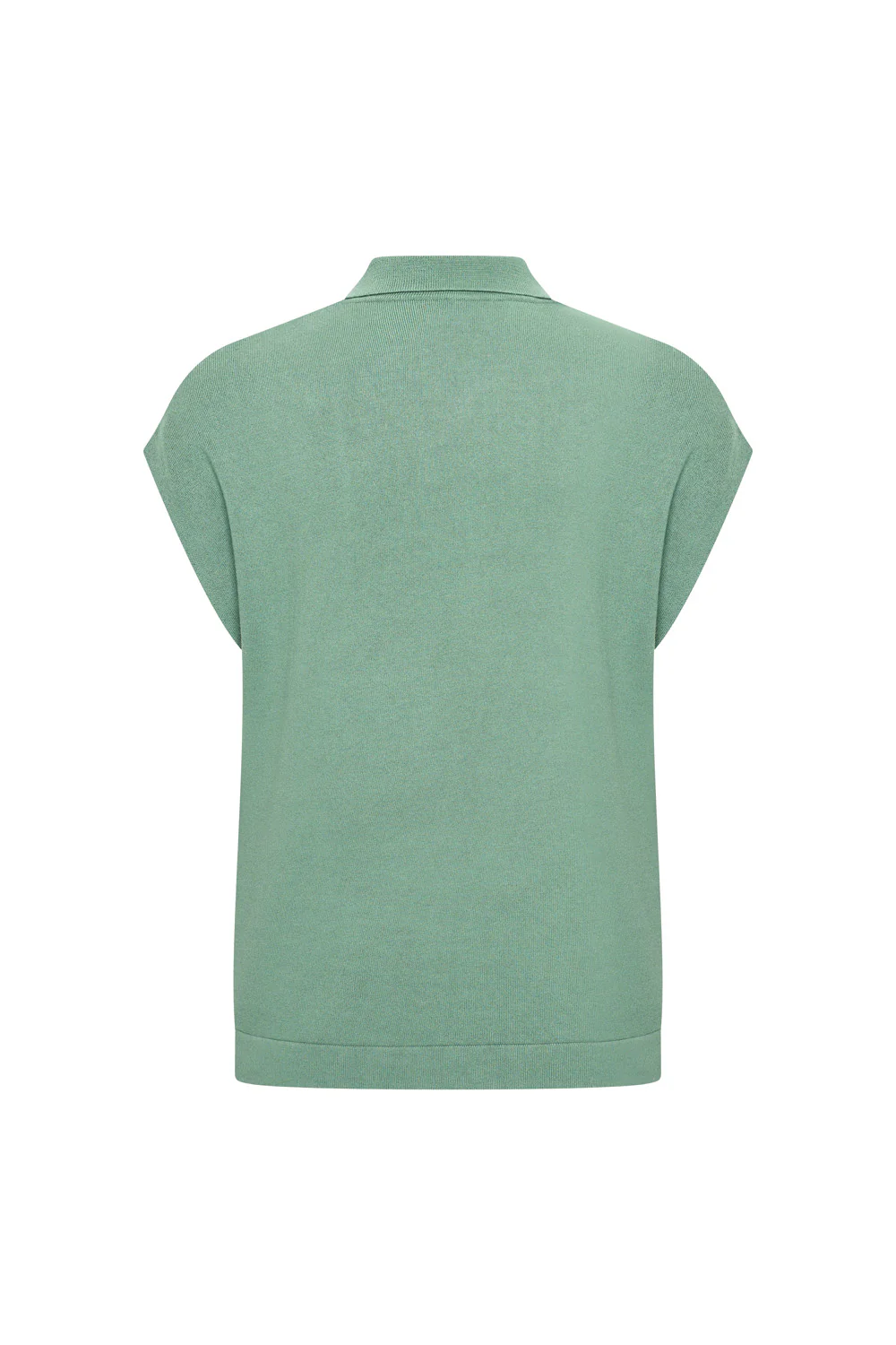 bamboe viscose top met polo kraagje en kapmouwtje - Image 19