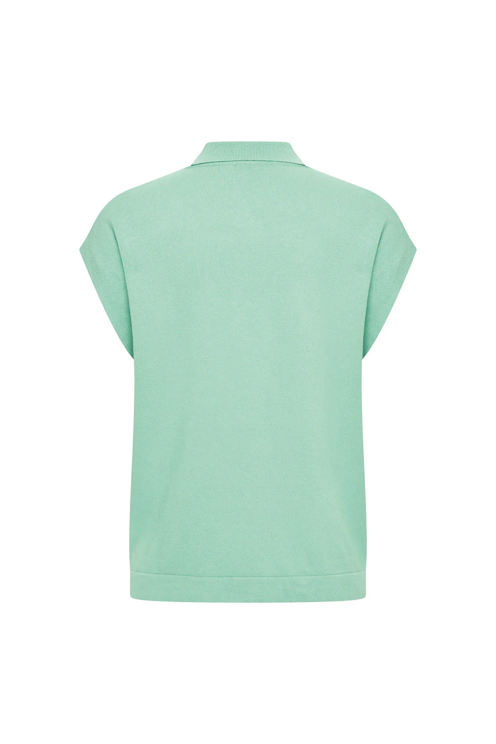 bamboe viscose top met polo kraagje en kapmouwtje - Image 21
