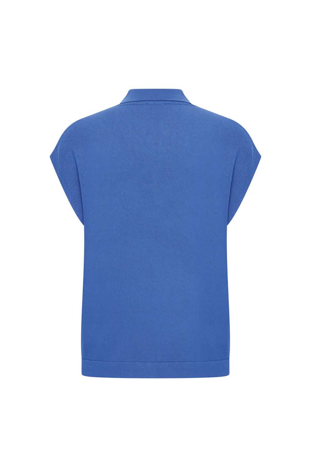bamboe viscose top met polo kraagje en kapmouwtje - Image 23