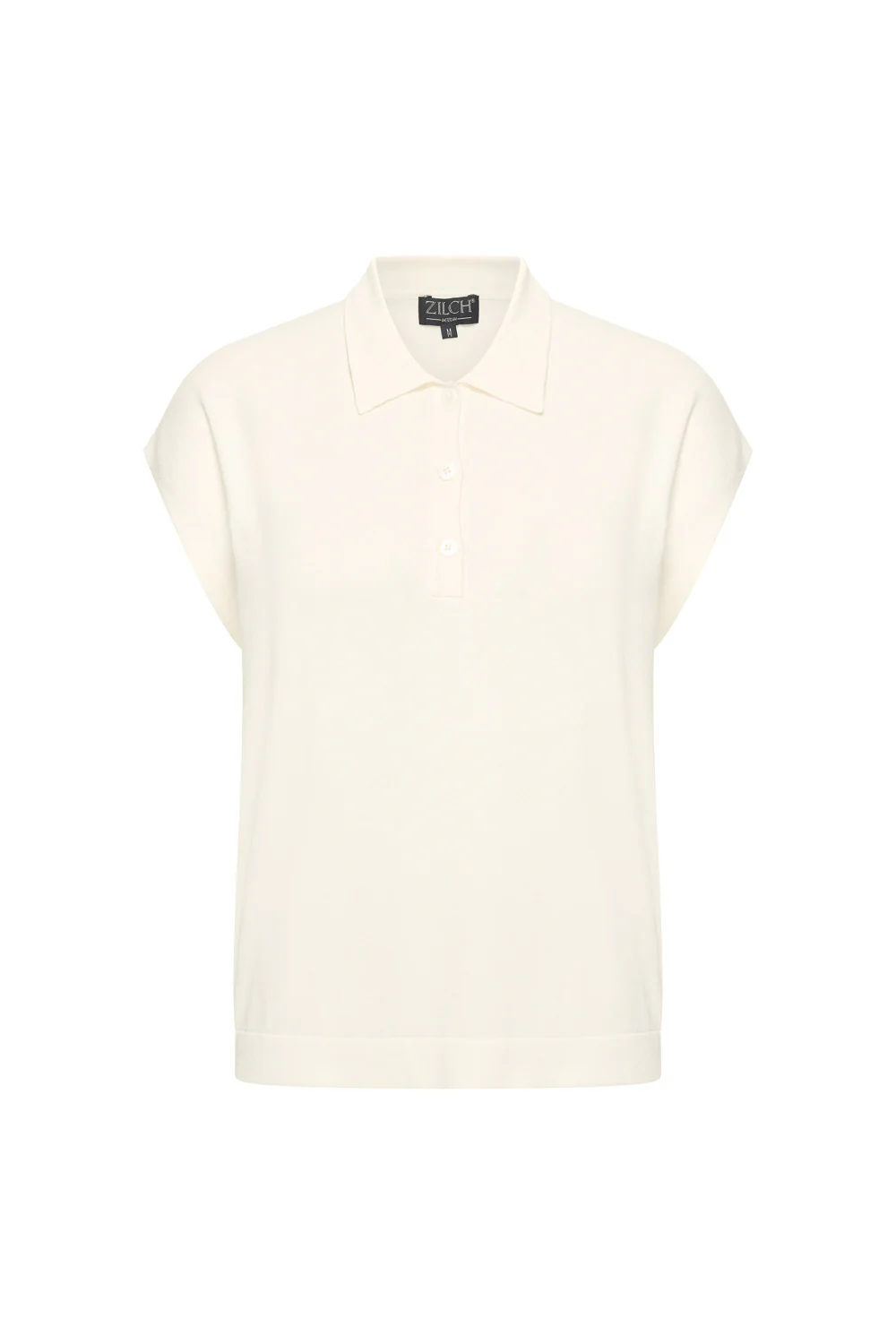 bamboe viscose top met polo kraagje en kapmouwtje - Image 4