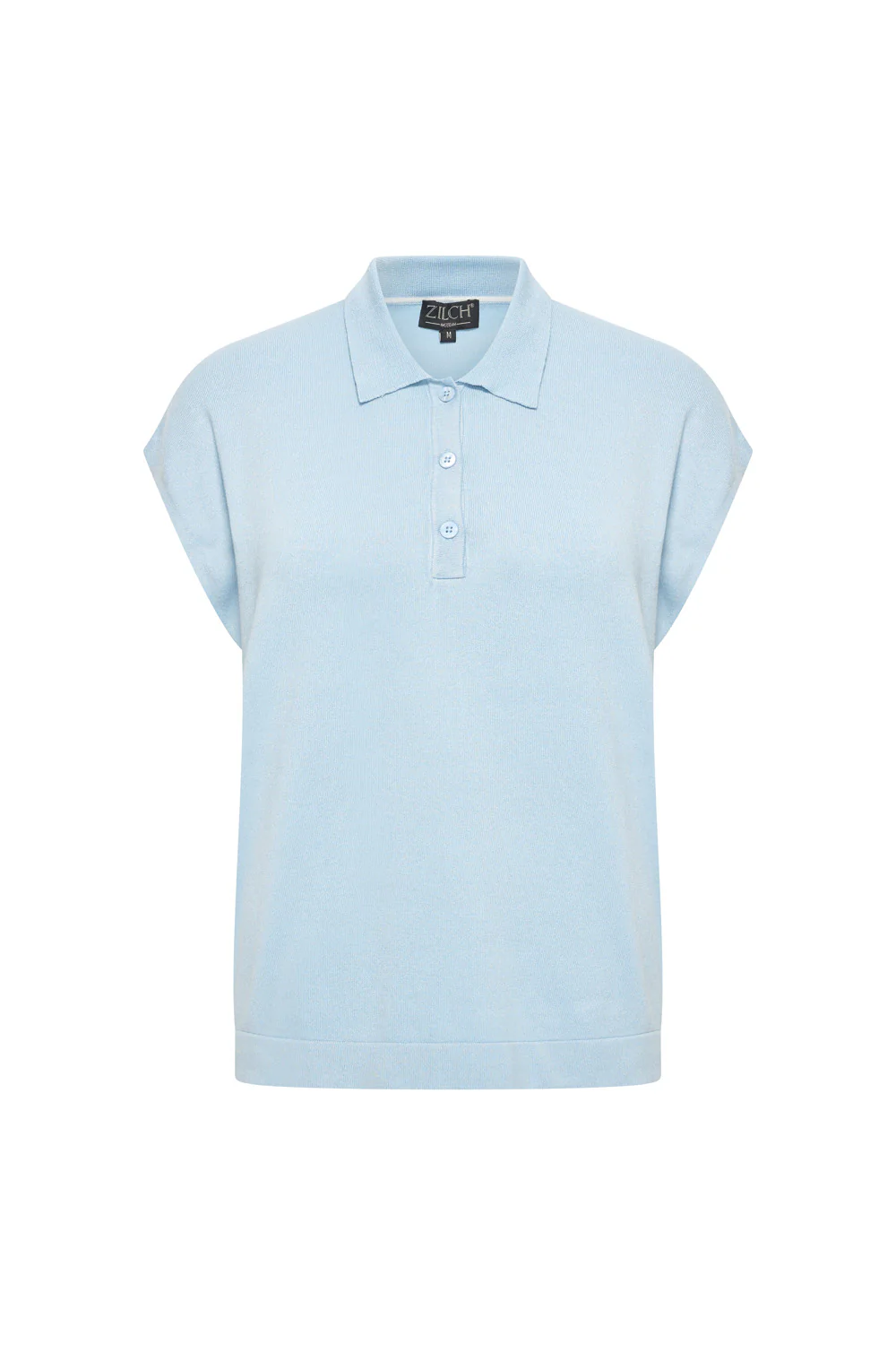 bamboe viscose top met polo kraagje en kapmouwtje - Image 8