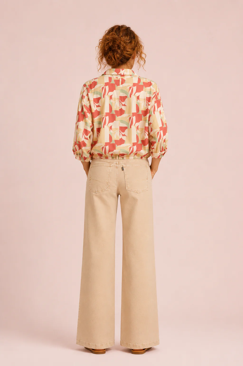 Lotus - Wijde pijp jeans, hogere taille van organisch katoen - Image 4