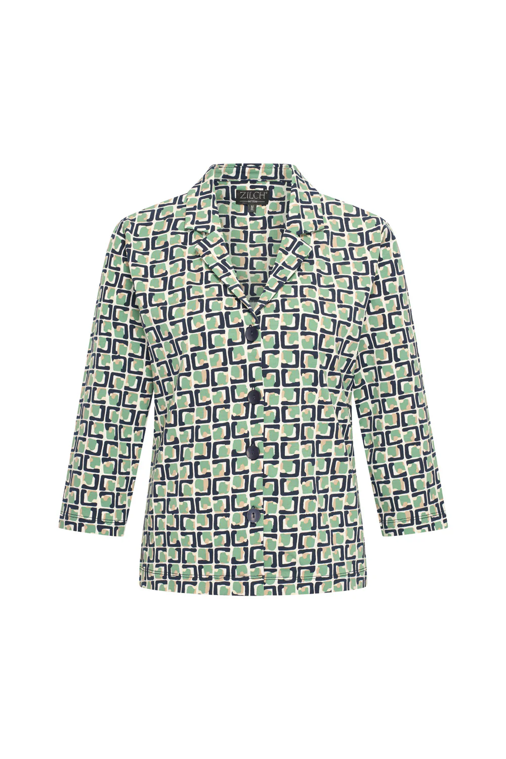 Jersey blouse met driekwart mouwen en reverskraag - Image 3
