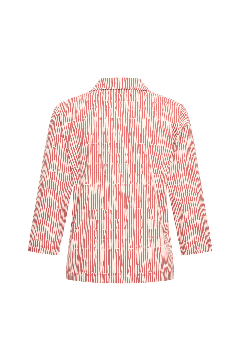 Jersey blouse met driekwart mouwen en reverskraag - Image 7