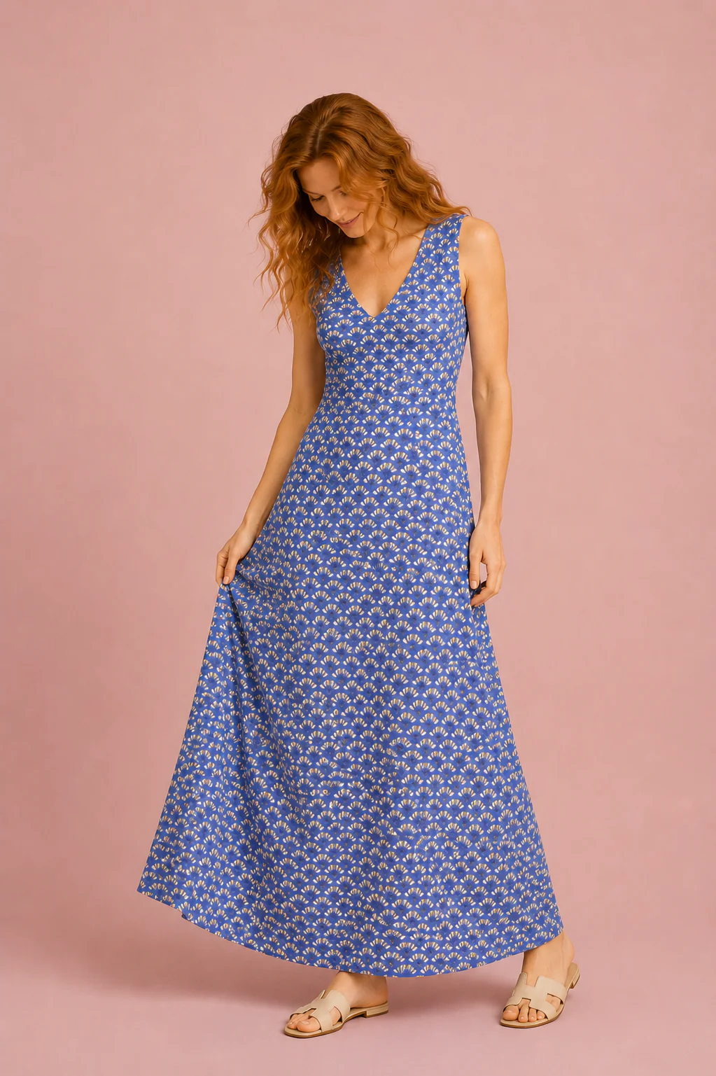 Lange jurk van zachte, soepele EcoVero viscose - Image 3