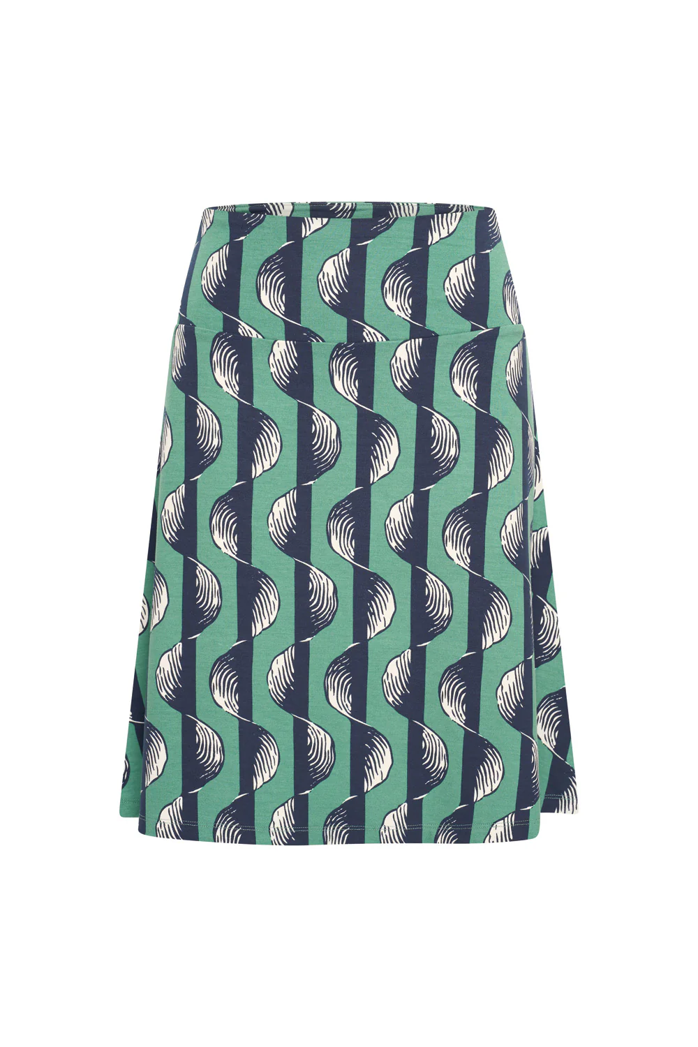 Wijdvallende viscose rok met brede band - Image 3