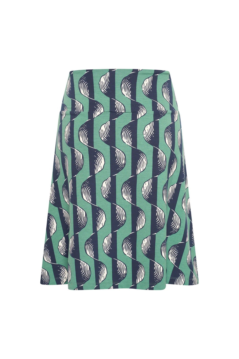 Wijdvallende viscose rok met brede band - Image 4