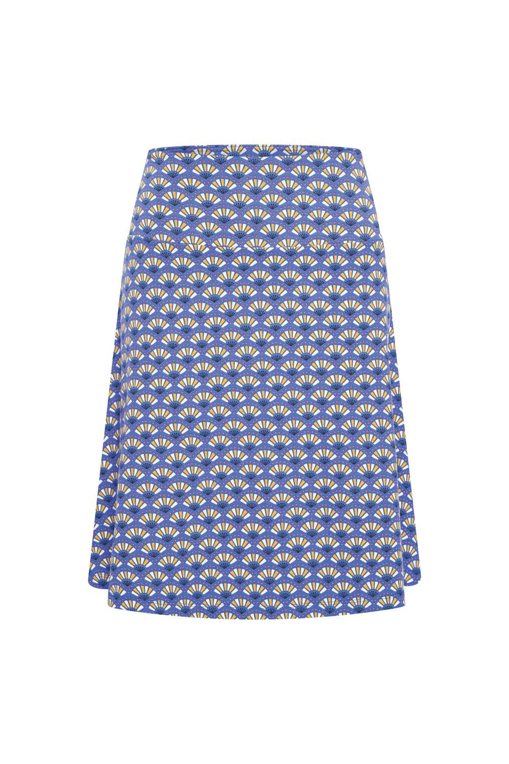 Wijdvallende viscose rok met brede band - Image 5