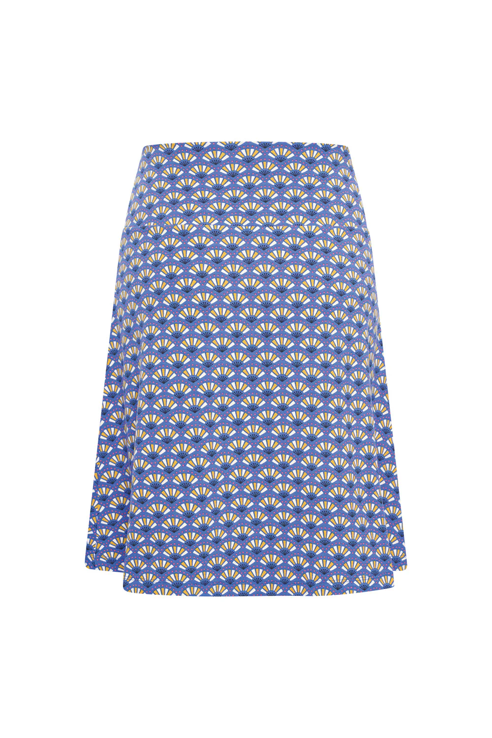 Wijdvallende viscose rok met brede band - Image 6