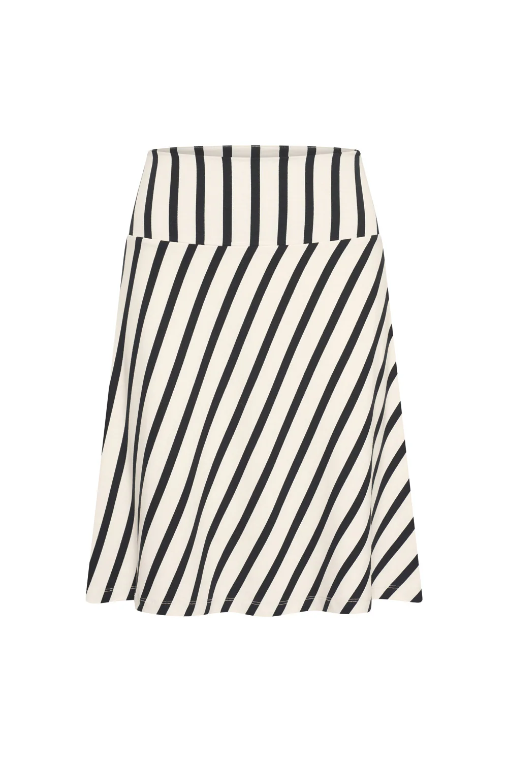 Wijdvallende viscose rok met brede band - Image 8
