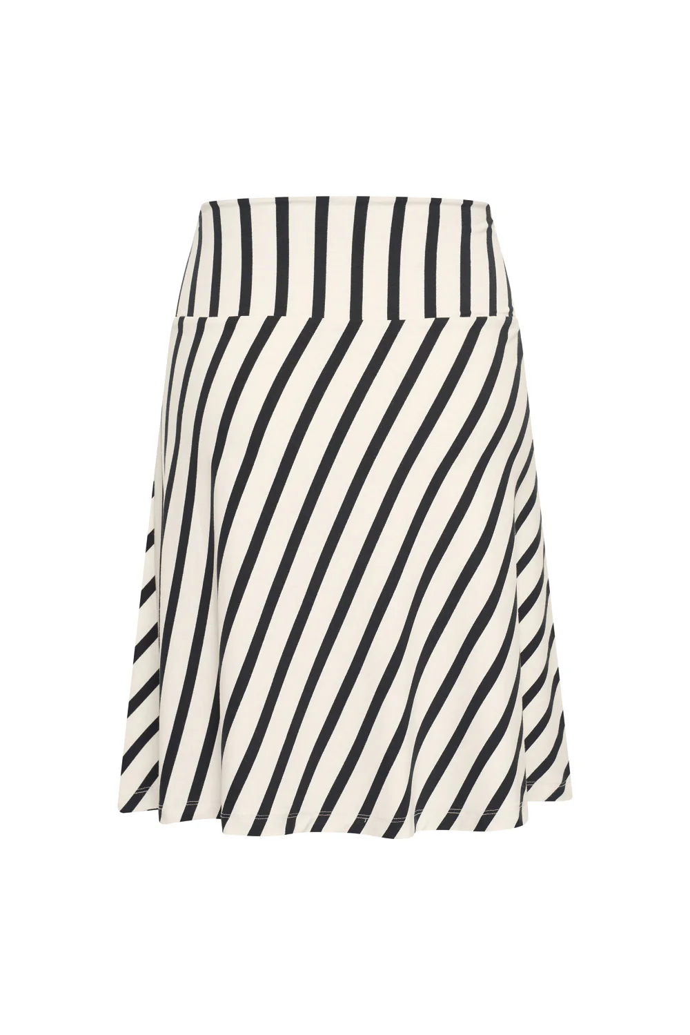 Wijdvallende viscose rok met brede band - Image 9