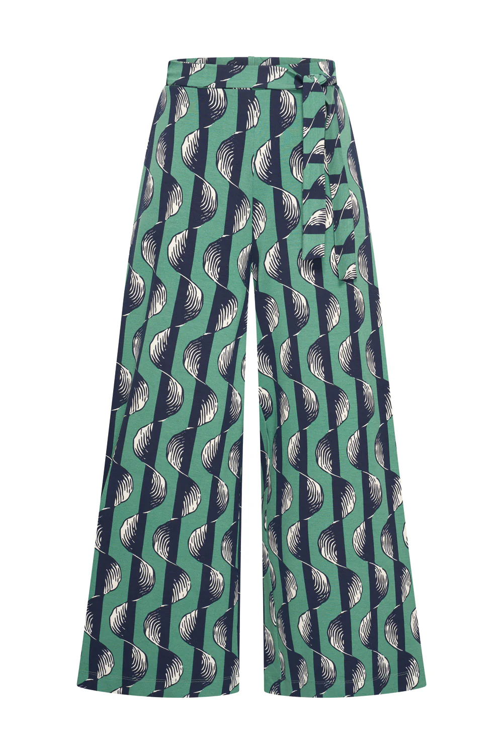 Soepele broek met wijde pijpen van ecovero viscose - Image 9