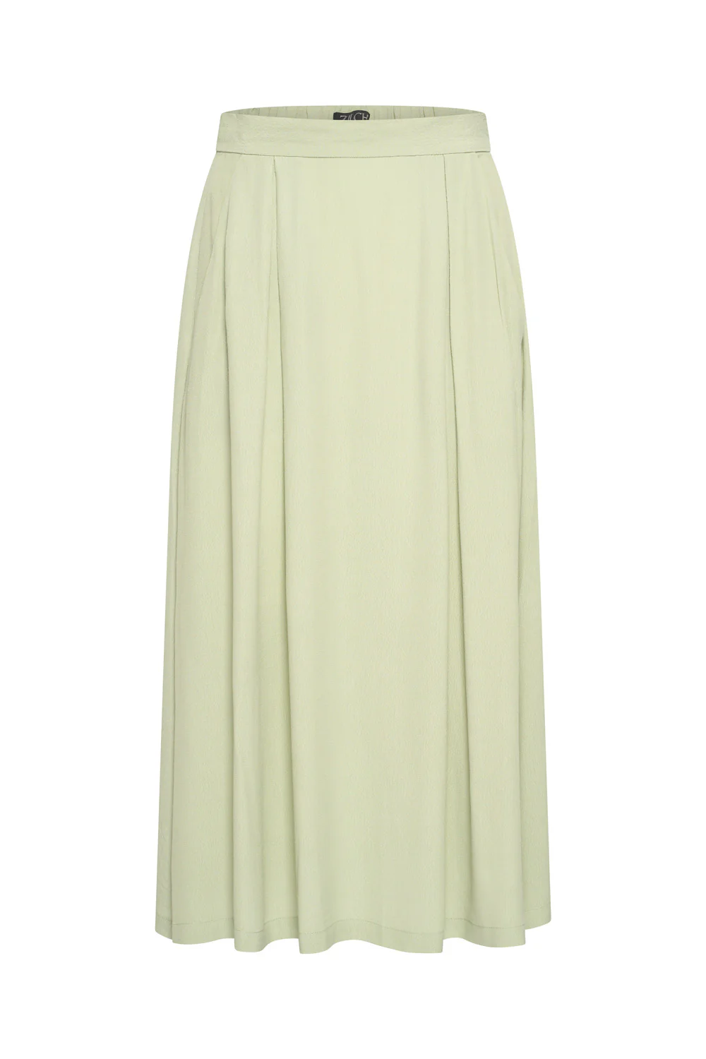 Geplooide, stijlvolle midi rok van viscose crêpe - Image 3
