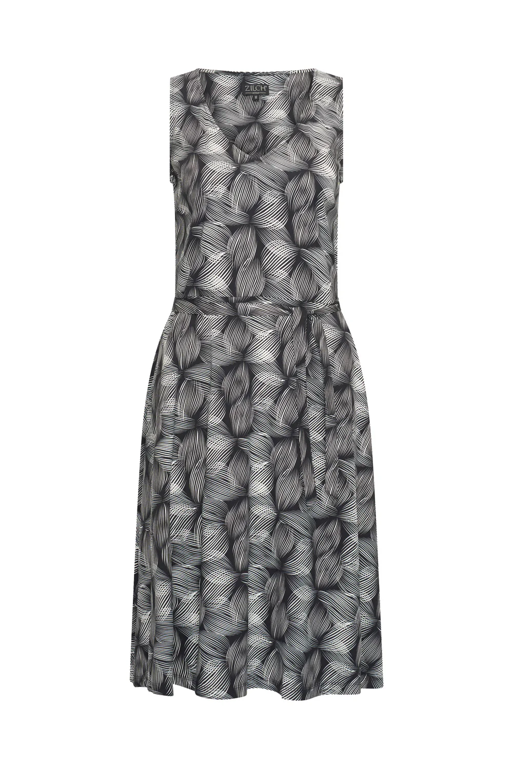 Mouwloze midi jurk met ceintuur - Image 6